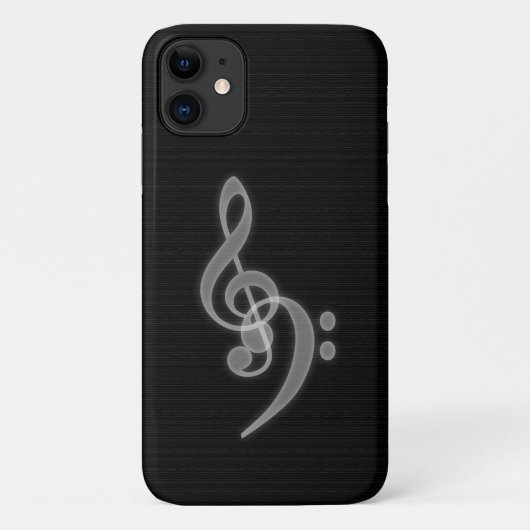 Muziek - Treble Bass Clef Barely Case-Mate iPhone Case (Achterkant)