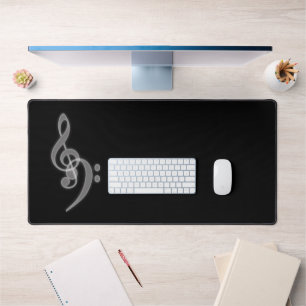 Muziek - Treble Bass Clef Desk Mat