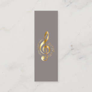 Muziek Treble Clef Chrome Persoonlijke Mini Mini Visitekaartje
