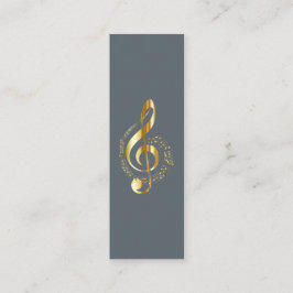 Muziek Treble Clef Chrome Persoonlijke Mini Mini Visitekaartje