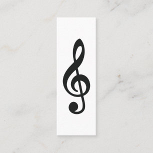 Muziek Treble Clef Chrome Persoonlijke Mini Mini Visitekaartje