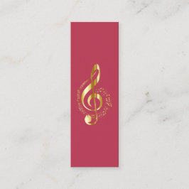 Muziek Treble Clef Chrome Persoonlijke Mini Mini Visitekaartje