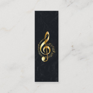 Muziek Treble Clef Chrome Persoonlijke Mini Visitekaartje