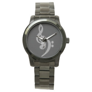 Muziek - Treble en Bass Clef Horloge