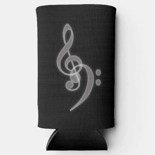 Muziek - Treble en Bass Clef Slim Koelbox (Voorkant)