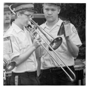 Muziek - Trombone - Een helpende hand Tegeltje
