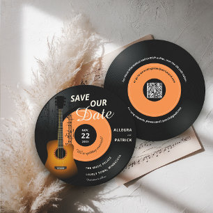 Muziek Trouwen Save the Date  Vinyl QR Code