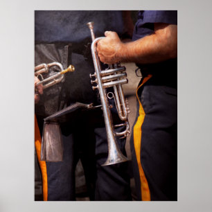 Muziek - Trumpet - marmerband van politie Poster