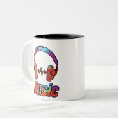 Muziek Tweekleurige Koffiemok (Voorkant links)