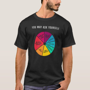 Muziek uit de jaren 80 Retro teksten cirkeldiagram T-shirt