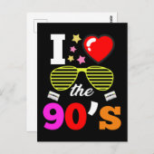 Muziek van 90 jaar, cassette Disco van 1990 Briefkaart (Voorkant / Achterkant)