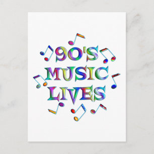 Muziek van 90 s briefkaart