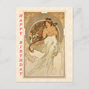 Muziek van Alphonse Mucha, Gefeliciteerd Briefkaart