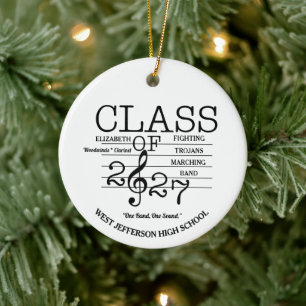 Muziek van de Marching Band van de klas van 2027 Keramisch Ornament