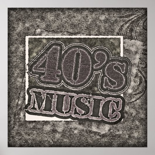 Muziek van de Vintage 40 - Poster (Voorkant)