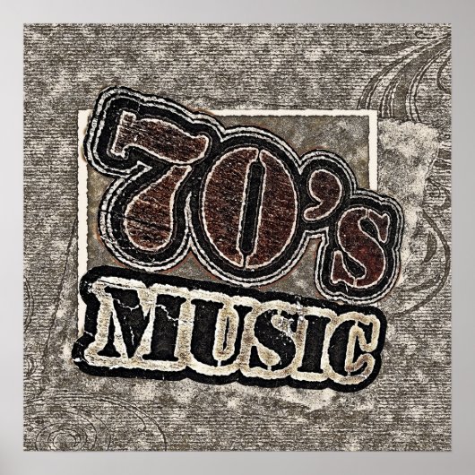 Muziek van de Vintage 70 - Poster (Voorkant)