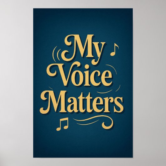 Muziek van de ziel: "Mijn stem telt" Poster (Voorkant)
