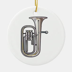 muziek van euphonium brass realistisch.png keramisch ornament