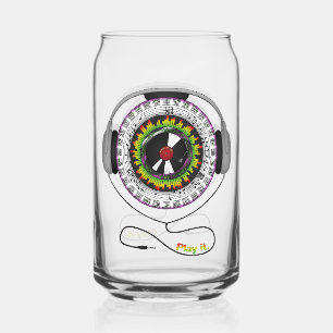 Muziek van het leven blikvorm glas