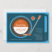 Muziek van Record Player op feestdag Kaart (Voorkant)