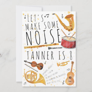 Muziek Verjaardagsfeestuitnodiging - maak wat lawa Kaart