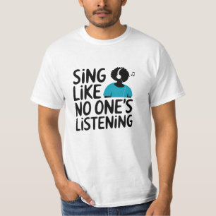 Muziek vieren met vocale kunst t-shirt