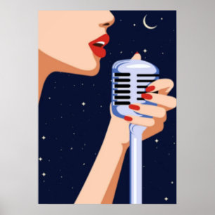 Muziek Vintage Poster, verlies je geest en vind je Poster