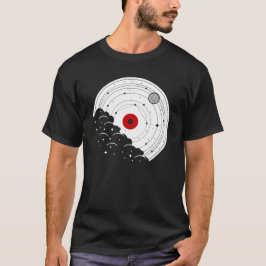  Muziek Vinyl Record Natuur Design T-shirt