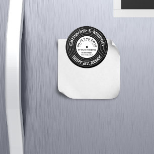 Muziek-vinylrecord retro opslaan Datum Magneet
