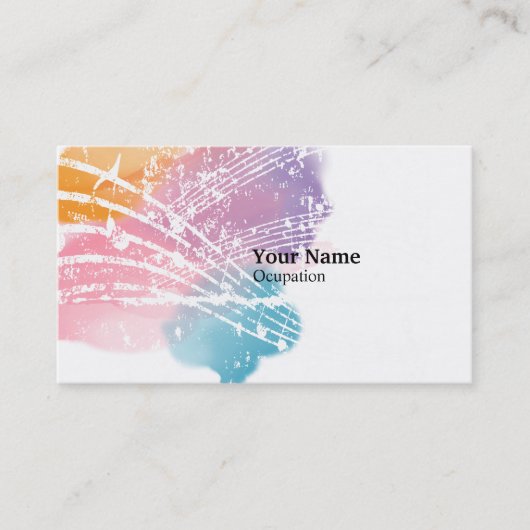 Muziek Visitekaartje (Voorkant)