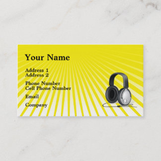Muziek Visitekaartje - Hoofdtelefoon - Geel