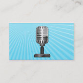 Muziek Visitekaartje - Retro-microfoon (Achterkant)