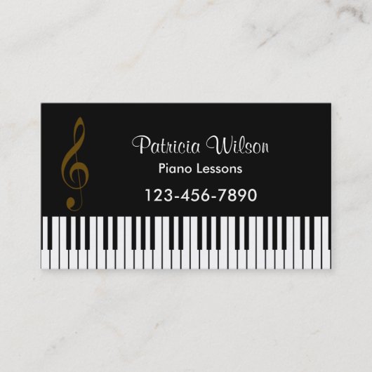 Muziek Visitekaartje (wit terug) (Voorkant)