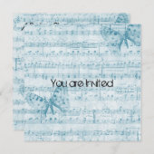 muziek vlinders Baby shower Kaart (Voorkant / Achterkant)