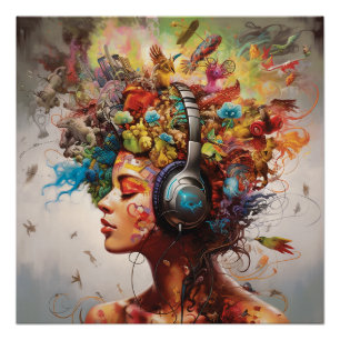 Muziek voedt me perfect poster