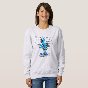 Muziek voedt mijn ziel Sweatshirt voor dames