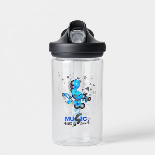 Muziek voedt mijn ziel waterfles