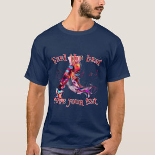 Muziek: Voel de beat, beweeg je voeten. T-shirt