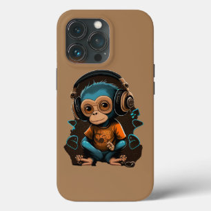 Muziek voor apensets in het luisteren, muziek onde iPhone 13 pro hoesje