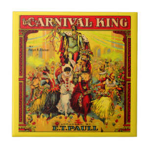 Muziek voor circa 1915 vellen The Carnival King Tegeltje