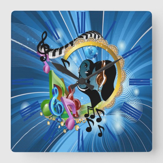 Muziek voor de sol vierkante klok (Voorkant)