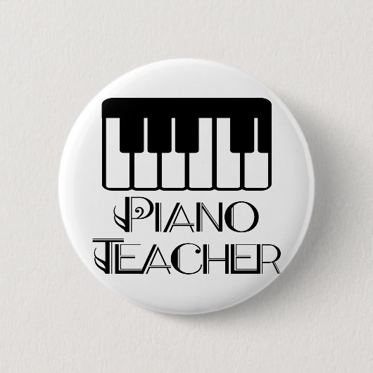Muziek voor piano-leraar ronde button 5,7 cm (Voorkant)