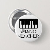 Muziek voor piano-leraar ronde button 5,7 cm (Voorkant /achterkant)