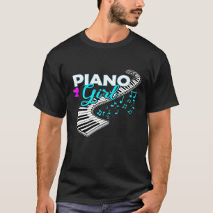 Muziek voor piano Player Gift Girls toetsenbord mu T-shirt