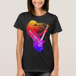 Muziek Vrouwen T-shirts Jazz Gitaarspeler Brass