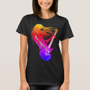 Muziek Vrouwen T-shirts Jazz Gitaarspeler Brass