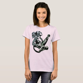 Muziek Vrouwen T-shirts Jazz Gitaarspeler Brass
