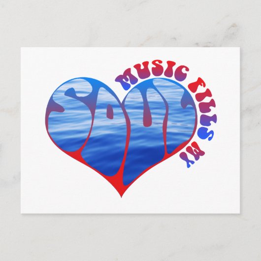 Muziek vult mijn sol briefkaart (Voorkant)