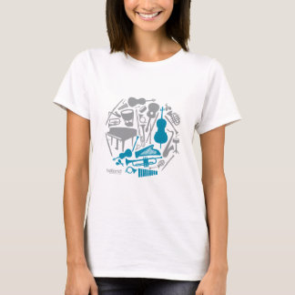 Muziek Wereldbol - Vrouwen T-shirt