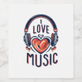 muziek wijn etiket (Enkel label)